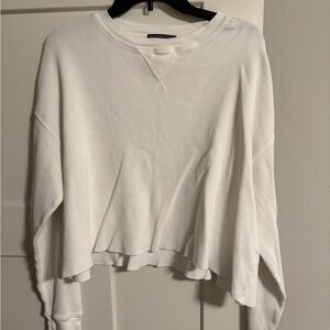 Brandy Melville Cream Waffle Knit Shit